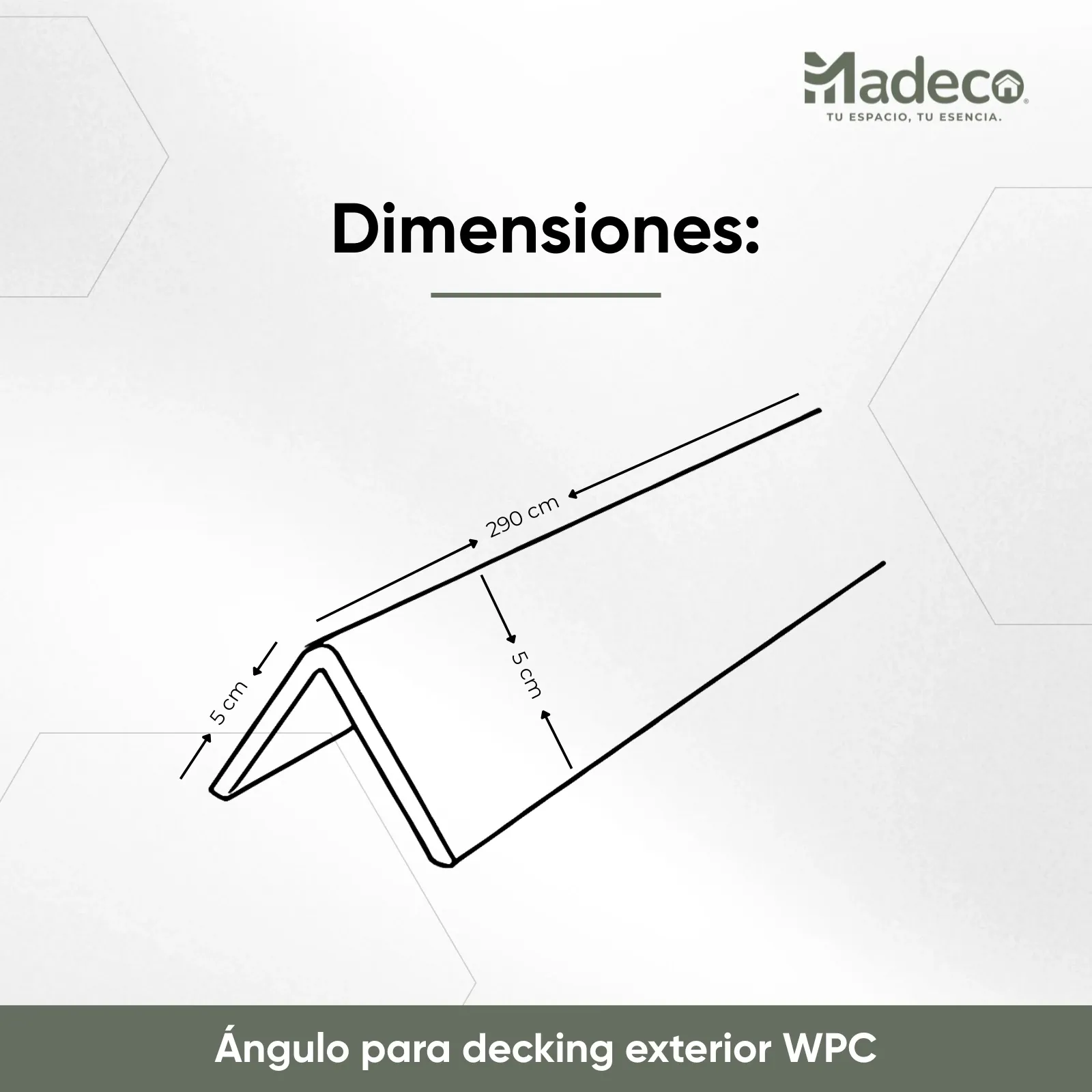 Angulo para decking exterior WPC — Maple