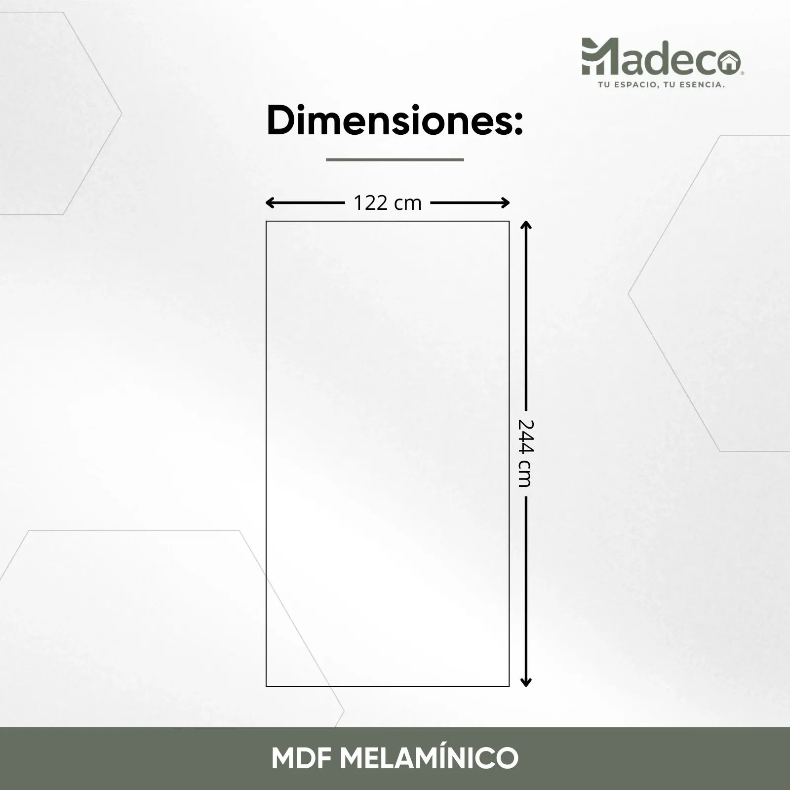 MDF Melamina Madeco 15mm — Blanco Mate