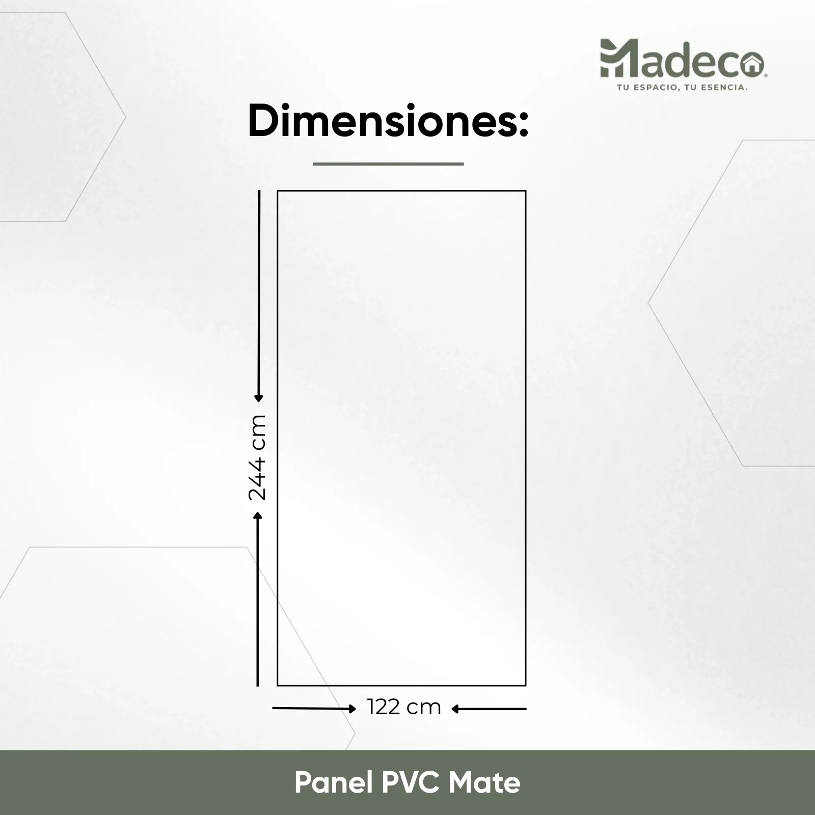 Panel PVC Mate — Alba
